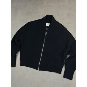 Varley Alia Zip Through Ribbed Black Jacket Size XS SOLD OUT